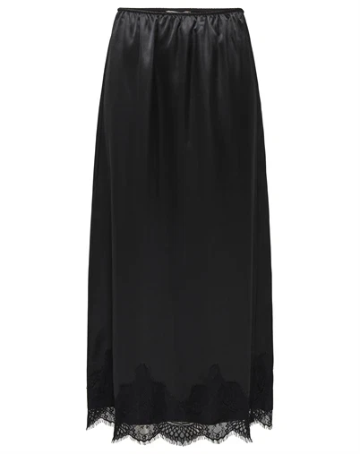 Only - ONLBella Satin Lace Nederdel - Black